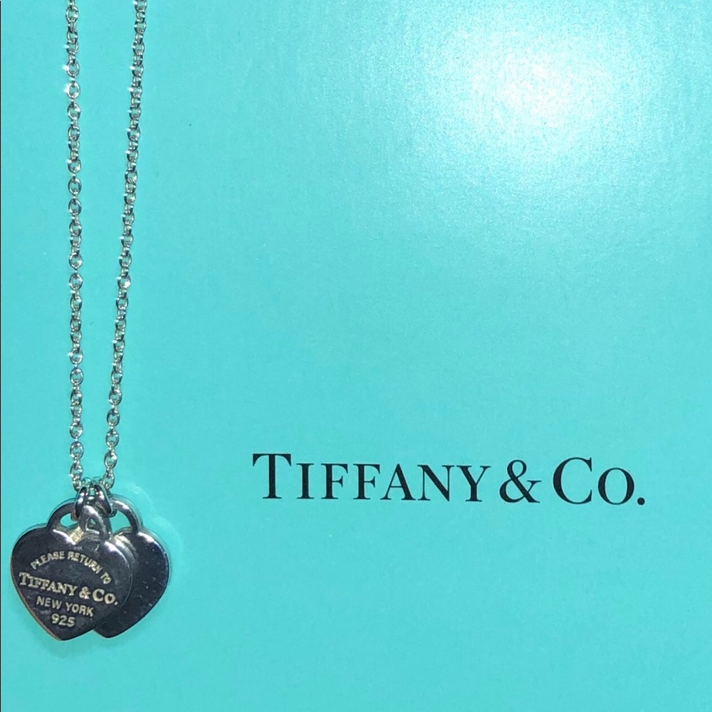 Tiffany’s Mini Double Heart Tag Pendant